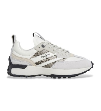 Pepe Jeans Lucky Animal Leder Sneakers wei