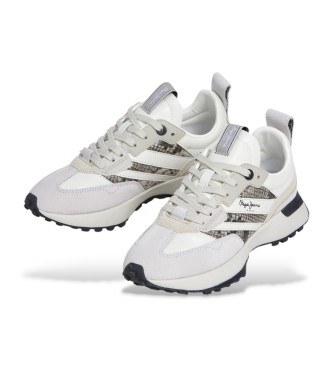 Pepe Jeans Lucky Animal Leder Sneakers wei