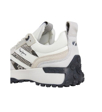 Pepe Jeans Lucky Animal Leder Sneakers wei