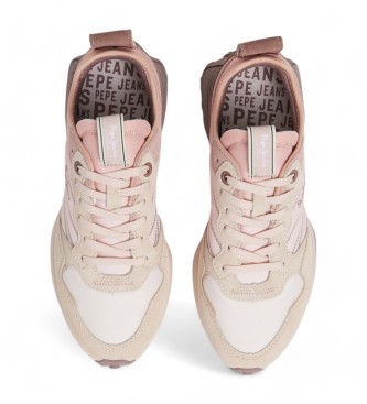 Pepe Jeans Zapatillas de piel Lucky Flag rosa