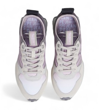 Pepe Jeans Baskets en cuir lilas Lucky Flag