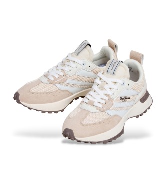 Pepe Jeans Beżowe kapcie Lucky Knitted