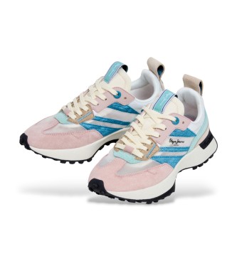 Pepe Jeans Lucky - Baskets en cuir translucide rose