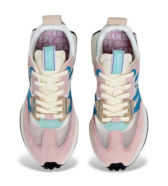 Pepe Jeans Lucky - Baskets en cuir translucide rose