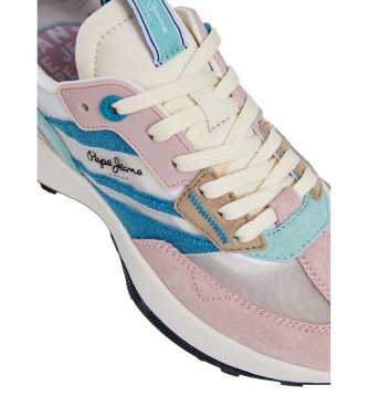 Pepe Jeans Lucky - Baskets en cuir translucide rose