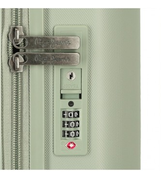 Pepe Jeans Torba kabinowa Accent rozszerzalna sztywna walizka kabinowa 55cm zielona
