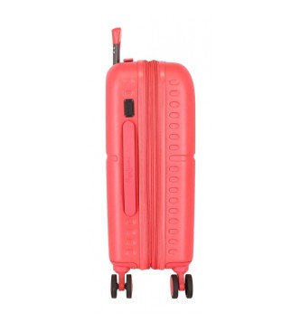 Pepe Jeans Evidenzia la valigia da cabina rigida espandibile 55 cm corallo
