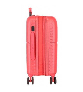 Pepe Jeans Evidenzia la valigia da cabina rigida espandibile 55 cm corallo