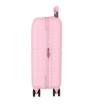 Pepe Jeans Evidenzia la valigia da cabina rigida espandibile 55 cm rosa