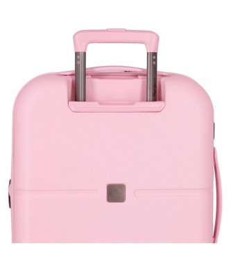 Pepe Jeans Cabin size suitcase Highlight expandable rigid 55cm pink