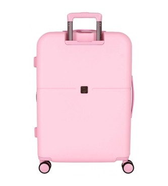 Pepe Jeans Średnia walizka twarda Highlight 70 cm różowa