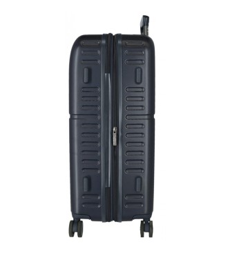 Pepe Jeans Medium rigid navy suitcase -48x70x28cm