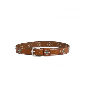 Pepe Jeans Brown Marl Leather Belt