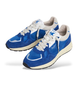 Pepe Jeans Marlon Divided leather trainers blue