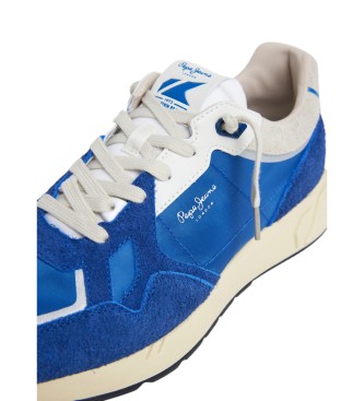 Pepe Jeans Marlon Verdeelde Leren Sportschoenen Blauw