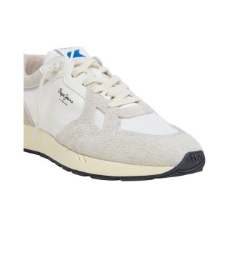 Pepe Jeans Marlon Divided leather trainers white, grey