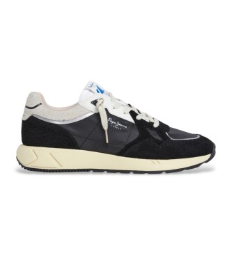 Pepe Jeans Marlon Divided leather trainers black