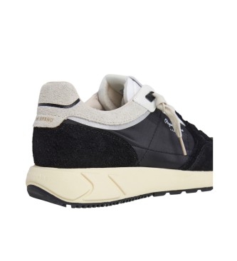 Pepe Jeans Marlon Divided leather trainers black