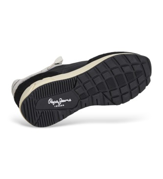 Pepe Jeans Marlon Divided leather trainers black