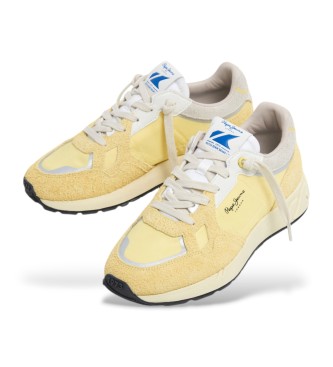 Pepe Jeans Usnjene športne copate Marlon Divided yellow