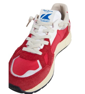 Pepe Jeans Marlon Geteilte Lederschuhe rot