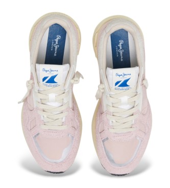 Pepe Jeans Marlon Divided leather trainers pink