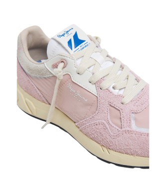 Pepe Jeans Marlon Divided leather trainers pink