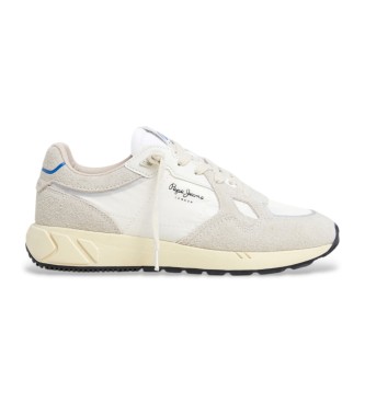 Pepe Jeans Marlon Divided leather trainers white