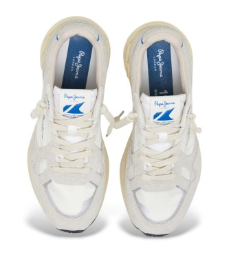 Pepe Jeans Marlon Divided leather trainers white