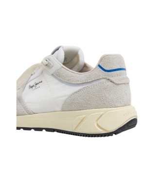 Pepe Jeans Marlon Divided leather trainers white