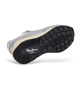 Pepe Jeans Marlon Glam Silver - Baskets en cuir