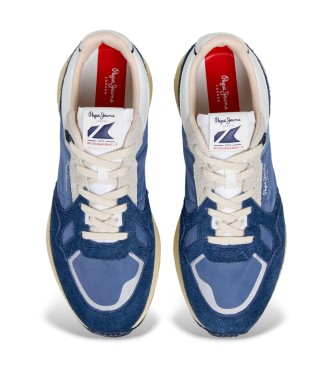 Pepe Jeans Marlon Life Usnjene superge modre barve