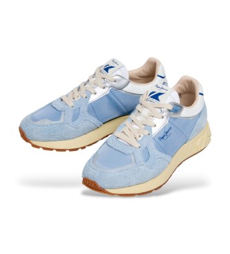 Pepe Jeans Marlon Life - Baskets en cuir bleu