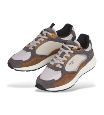 Pepe Jeans Braune Marlon Leder Turnschuhe
