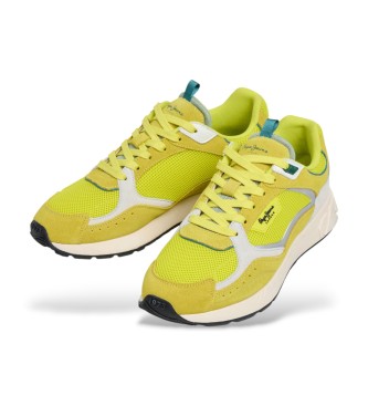 Pepe Jeans Marlon športne usnjene superge rumene barve