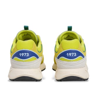 Pepe Jeans Marlon športne usnjene superge rumene barve