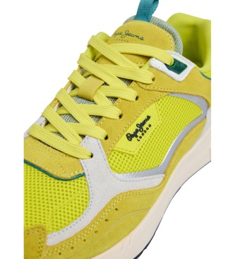 Pepe Jeans Marlon športne usnjene superge rumene barve