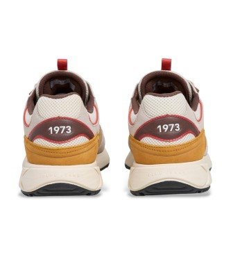 Pepe Jeans Marlon športne usnjene superge bež barve