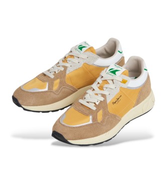 Pepe Jeans T�nis de couro Marlon Vibe amarelo