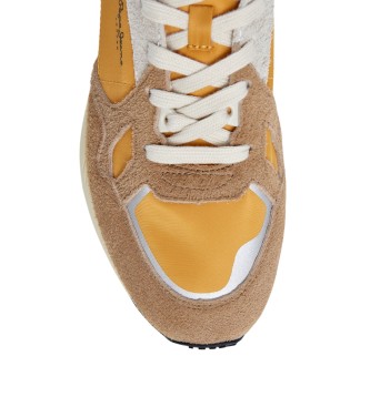 Pepe Jeans T�nis de couro Marlon Vibe amarelo