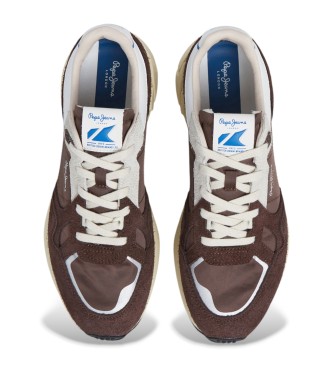 Pepe Jeans Marlon Vibe brune trningssko i lder