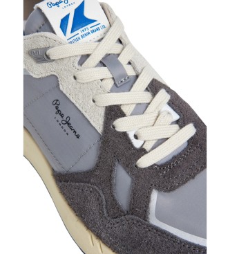 Pepe Jeans Marlon Vibe Leder Turnschuhe grau