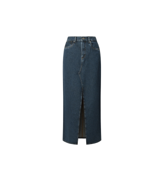 Pepe Jeans Gonna lunga in tessuto denim blu