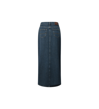 Pepe Jeans Gonna lunga in tessuto denim blu