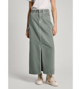 Pepe Jeans Maxi Skirt Hw Clr green