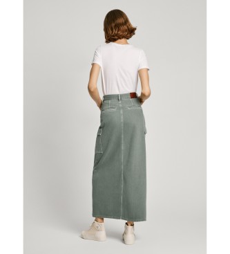 Pepe Jeans Maxi Skirt Hw Clr green