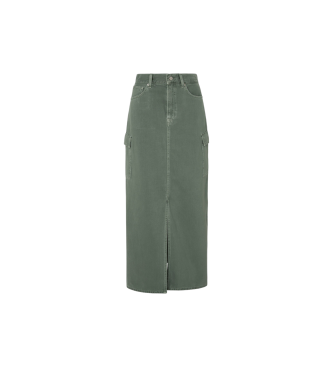 Pepe Jeans Maxi Skirt Hw Clr green