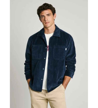 Pepe Jeans Velurjeva srajca Melville navy