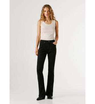 Pepe Jeans Pantalone Mid Rise Flare New Pimlico nero