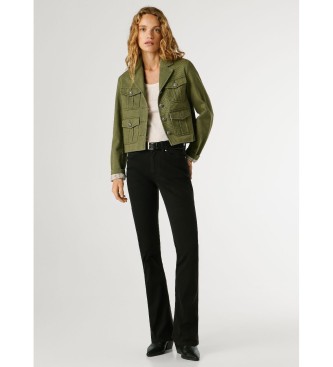 Pepe Jeans Pantalone Mid Rise Flare New Pimlico nero